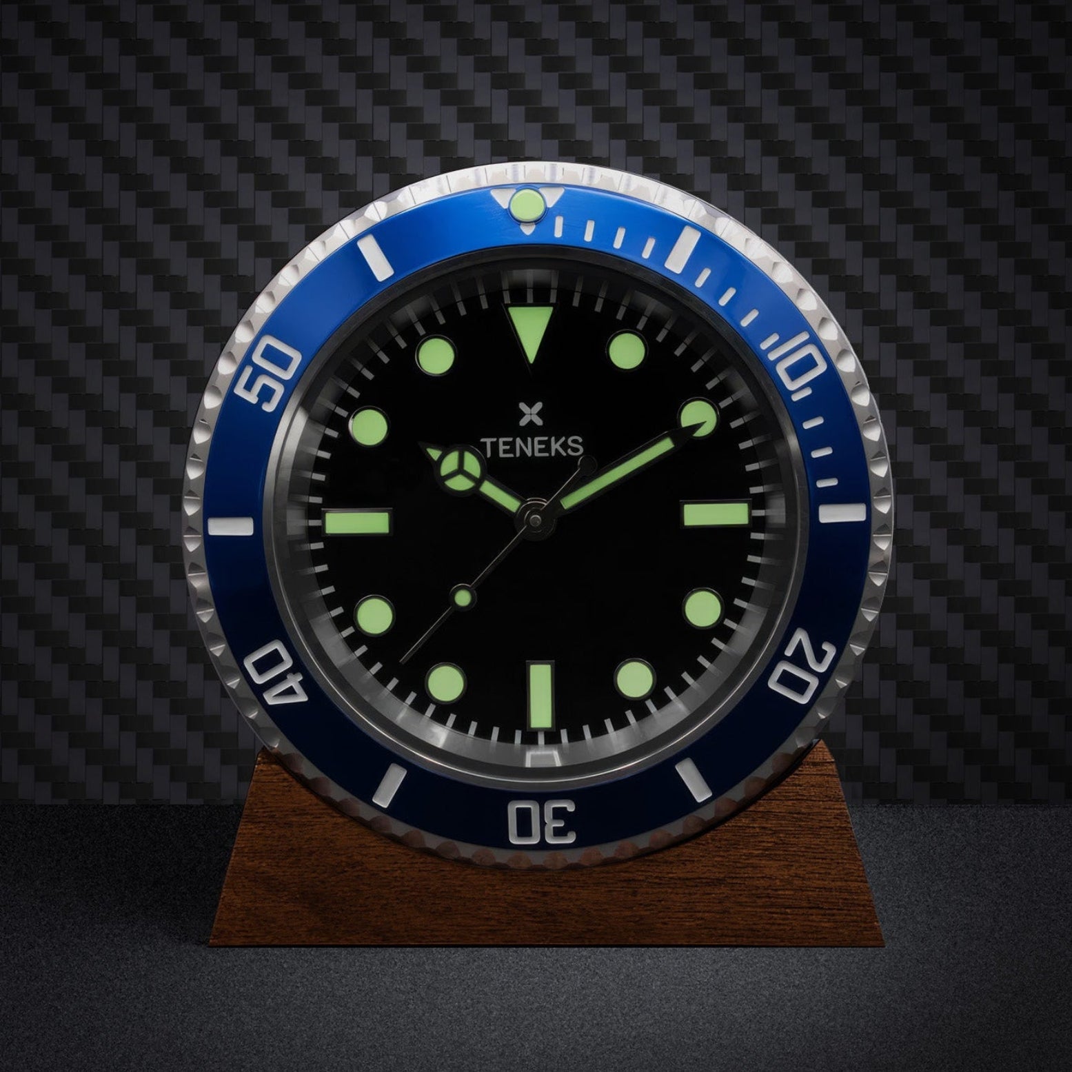 Diver Desk Clock - Blue